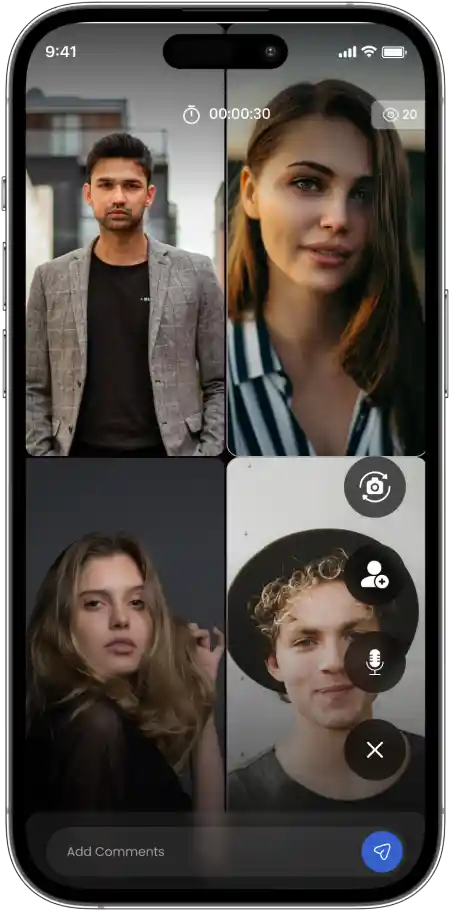 Live streaming with multiple people