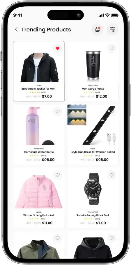 Product Listing with Variants