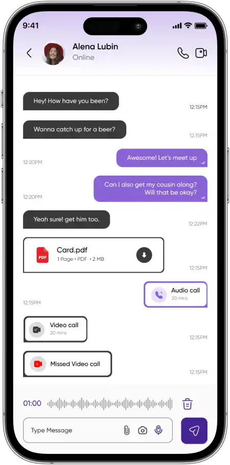 Voice recording in chat