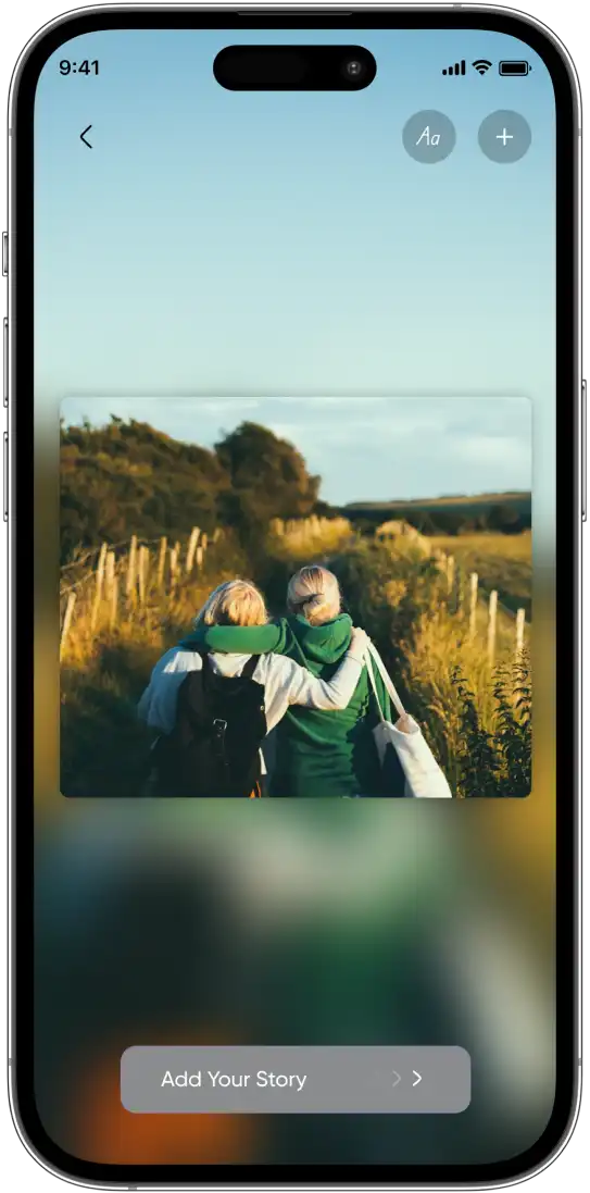 Add story screen in Dapke app