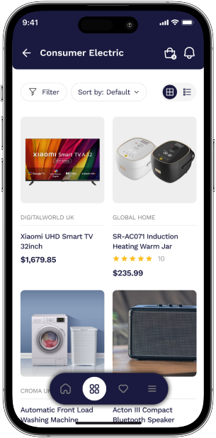 Product Listing Page section