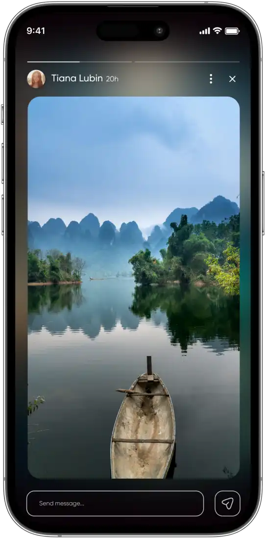 Story viewer screen in Dapke app