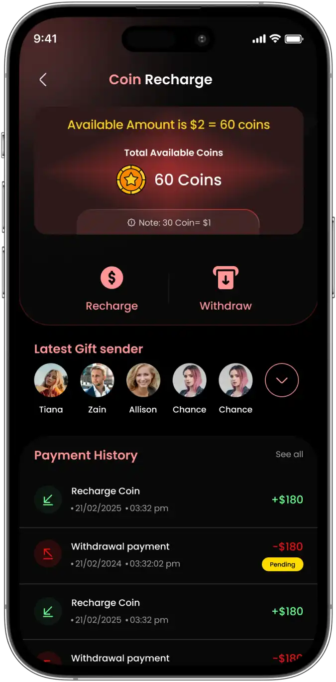 In-App Coin Wallet